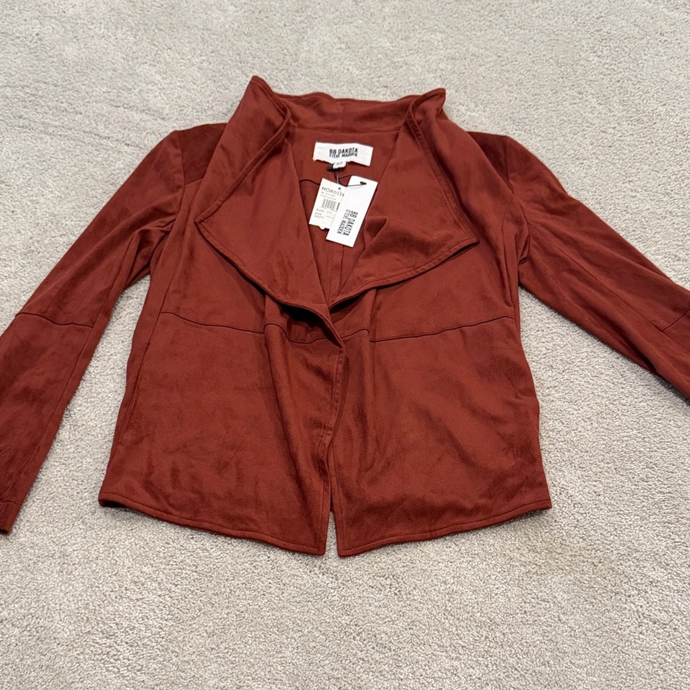 Steve Madden Rust Faux Suede Blazer
